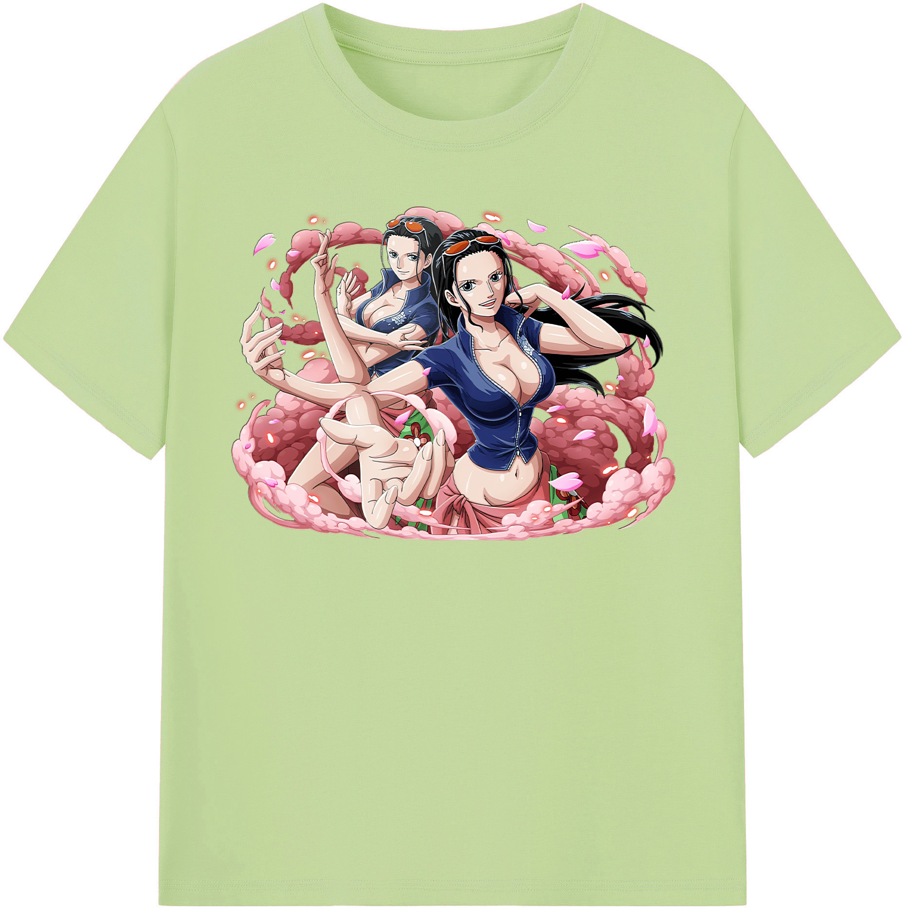 ワンピース ニコ・ロビン ONE PIECE Nico Robin 綿100％半袖Tシャツ（フロントプリント）